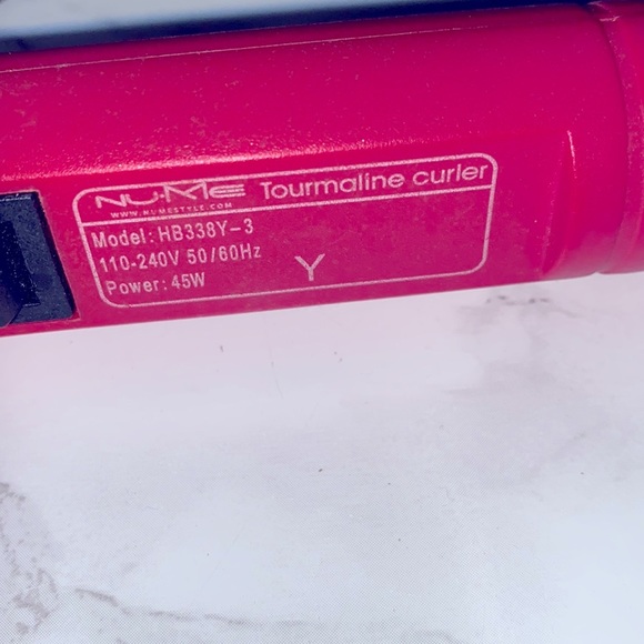 NuMe tourmaline curler wand for hair; pink - Picture 7 of 8